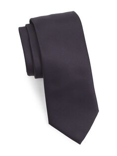 Формальный шелковый атласный галстук Emporio Armani, нави
