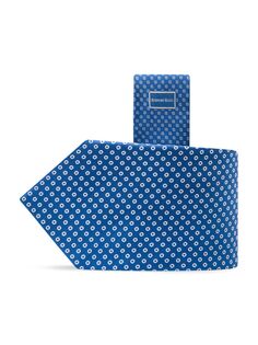Роскошный плетеный шелковый галстук Stefano Ricci, синий