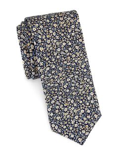 Шелковый галстук Saks Fifth Avenue, нави