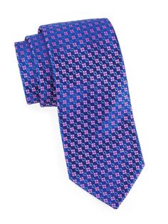 Шелковый жаккардовый галстук Cube Charvet, розовый