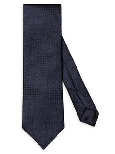 Шелковый галстук с геометрическим рисунком Eton, синий