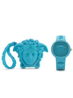 Часы Medusa Pop с силиконовым ремешком Versace, синий