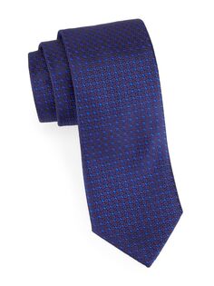 Аккуратный шелковый галстук Canali, синий