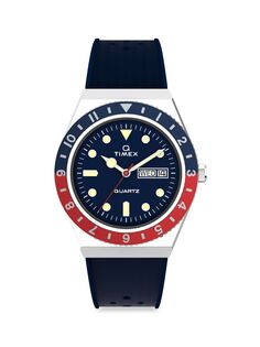 Часы с синтетическим ремешком Q Diver Timex, синий
