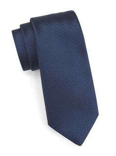 Шелковый жаккардовый галстук Charvet, нави