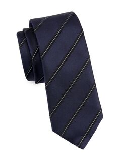 Жаккардовый галстук из смесового шелка Giorgio Armani, синий