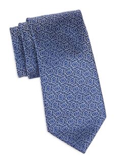 Шелковый жаккардовый галстук Open Bean Charvet, синий