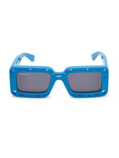 Прямоугольные солнцезащитные очки Atlantic 152 мм Off-White, синий