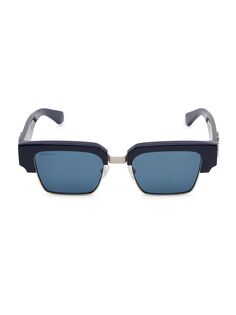 Квадратные солнцезащитные очки Washington 147MM Off-White, серебряный