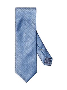 Жаккардовый шелковый галстук с цветочным принтом Eton, синий