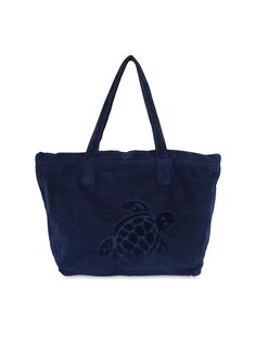 Хлопковая сумка-тоут с черепаховым принтом Vilebrequin