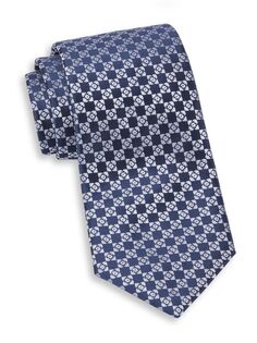 Шелковый галстук Neat Diamond Geo Charvet, синий