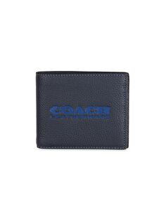 Кожаный кошелек COACH, нави