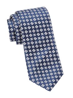 Шелковый галстук с геометрическим рисунком Charvet, белый