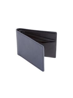 Тонкий двойной кожаный бумажник с блокировкой RFID ROYCE New York, черный