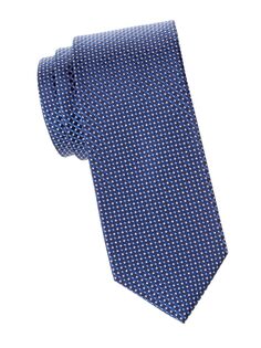 Шелковый галстук в мелкую точку Eton, нави