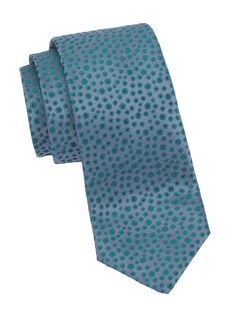 Шелковый галстук с пузырчатым плетением Charvet, синий