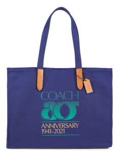 Сумка-тоут Coach Forever к 80-летию COACH, синий