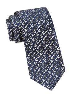Шелковый галстук из плетеных листьев Charvet, желтый