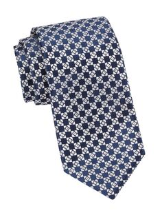 Тканый шелковый галстук Diamond Geo Charvet, белый
