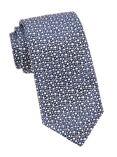 Шелковый галстук с плетением конфетти Charvet, белый