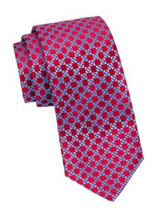 Тканый шелковый галстук Diamond Geo Charvet, красный