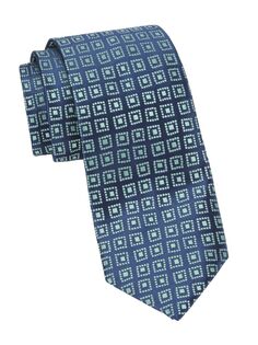 Шелковый плетеный галстук Geobean Charvet, белый