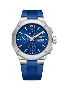Часы Riviera 10623 из нержавеющей стали с каучуковым ремешком Baume &amp; Mercier, синий