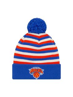 Вязаная шапка в полоску EK Cashmere New York Knicks New Era, синий