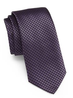 Шелковый галстук 100 Fili Circle ZEGNA, фиолетовый