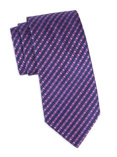 Шелковый галстук в полоску из сирсакера Charvet, фиолетовый