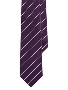 Полосатый шелковый галстук Ralph Lauren Purple Label, фиолетовый
