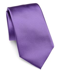 Однотонный шелковый галстук Ralph Lauren Purple Label, фиолетовый