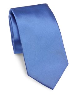 Однотонный шелковый галстук Ralph Lauren Purple Label, синий