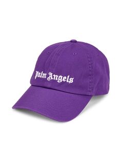 Хлопковая кепка с логотипом Palm Angels, фиолетовый