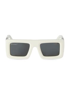 Прямоугольные солнцезащитные очки Leonardo 51MM Off-White, белый