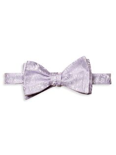 Шелковый жаккардовый галстук с узором пейсли, завязывающийся самостоятельно Eton, фиолетовый