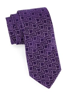 Жаккардовый шелковый галстук Charvet, фиолетовый