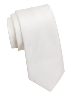 Шелковый галстук Emporio Armani, белый