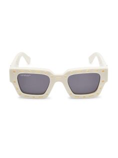 Квадратные солнцезащитные очки Mercer 147 мм Off-White, белый
