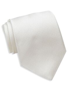 Классический шелковый галстук David Donahue, белый
