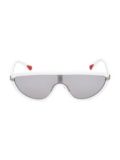 Солнцезащитные очки Vitesse «кошачий глаз» с зеркальным покрытием Moncler, белый