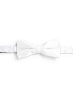 Белый шелковый галстук-бабочка Saks Fifth Avenue, белый