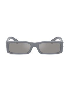 Прямоугольные солнцезащитные очки Plaque Logo 54MM DOLCE&amp;GABBANA, серый