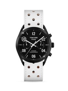Часы 002 Limited Edition с автоматическим хронографом и перфорацией Tom Ford, белый