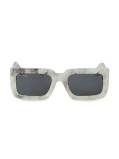 Квадратные солнцезащитные очки Boston 55 мм Off-White, серый