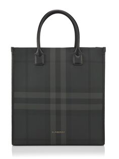 Узкая большая сумка Denny Burberry, угольный