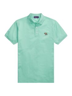 Хлопковая рубашка поло Ralph Lauren Purple Label, зеленый