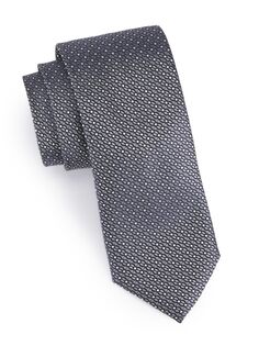 Аккуратный шелковый галстук Canali, серый