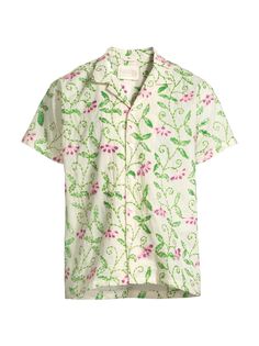 Походная рубашка с цветочной вышивкой Harago, белый